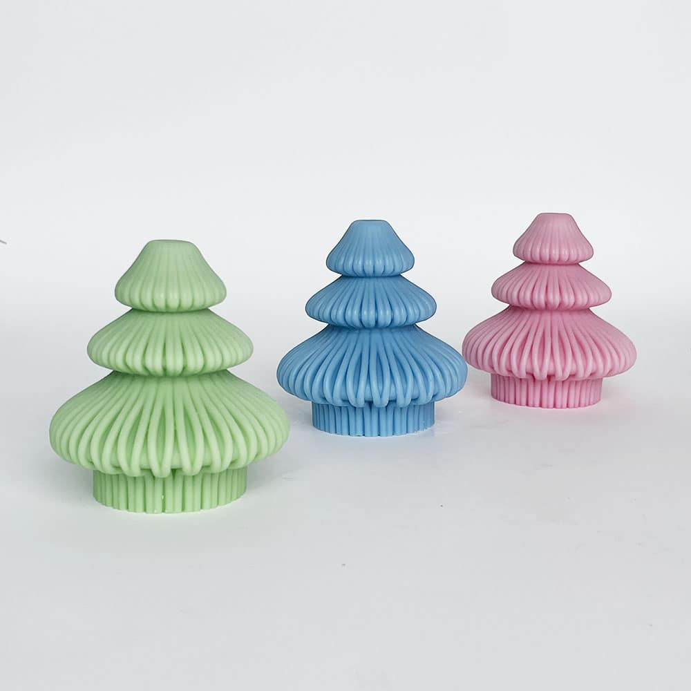 Origami Christmas Tree Aromatherapy Candle Grinding Tool Resin Gypsum Pendant Silicone Mold 8617s