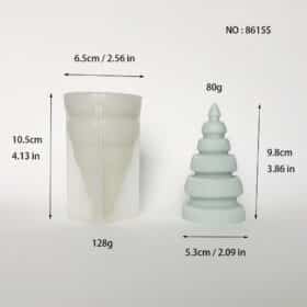 Origami Christmas Tree Aromatherapy Candle Mold Resin Gypsum Decoration Silicone Mold 8615s