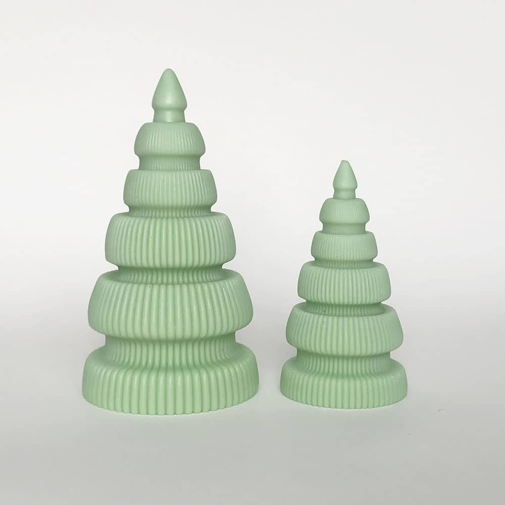 Origami Christmas Tree Aromatherapy Candle Mold Resin Gypsum Decoration Silicone Mold 8615s