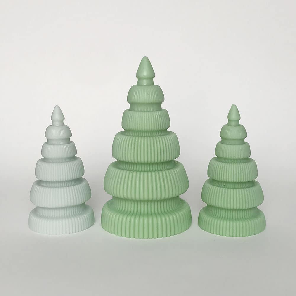 Origami Christmas Tree Aromatherapy Candle Mold Resin Gypsum Decoration Silicone Mold 8615s