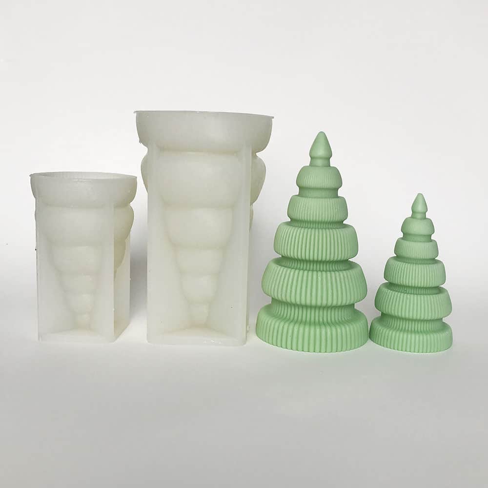 Origami Christmas Tree Aromatherapy Candle Mold Resin Gypsum Decoration Silicone Mold 8615s