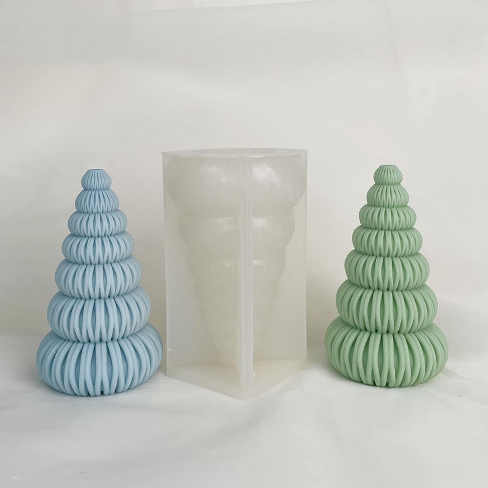 Origami Christmas Tree Aromatherapy Candle Silicone Mold Expanded Fragrance Stone Christmas Decoration Ornament Mold 8605l