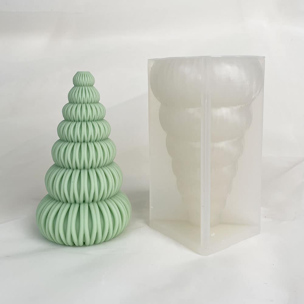 Origami Christmas Tree Aromatherapy Candle Silicone Mold Expanded Fragrance Stone Christmas Decoration Ornament Mold 8605l