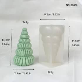 Origami Christmas Tree Aromatherapy Candle Silicone Mold Expanded Fragrance Stone Christmas Decoration Ornament Mold 8605l