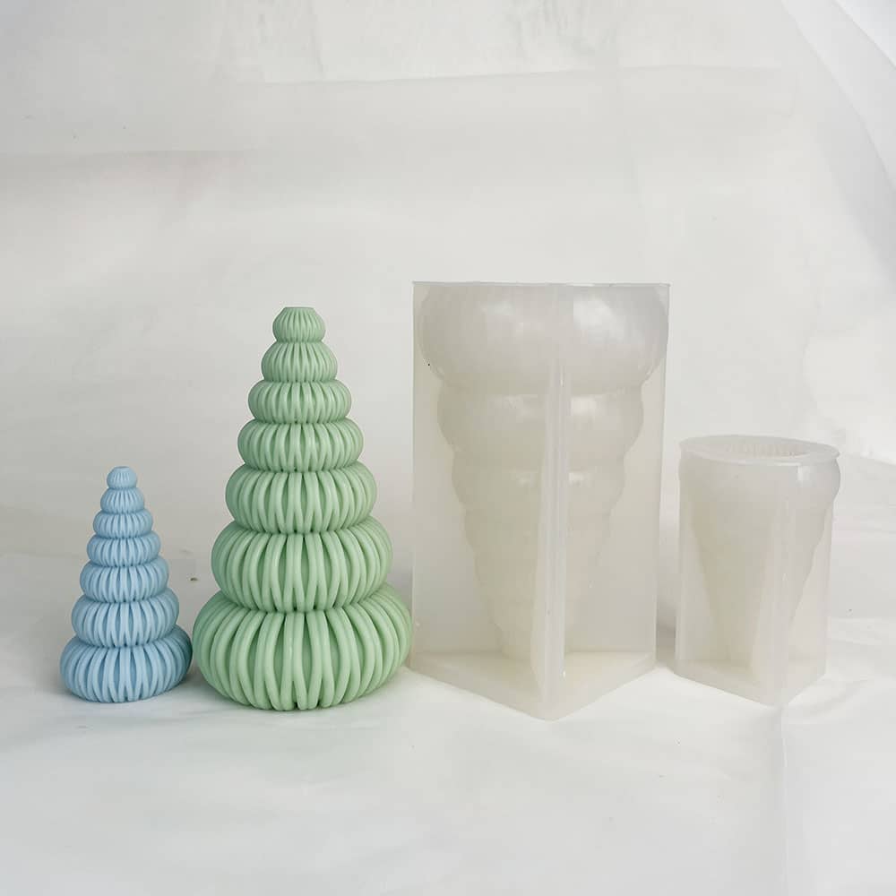 Origami Christmas Tree Aromatherapy Candle Silicone Mold Expanded Fragrance Stone Christmas Decoration Ornament Mold 8605l