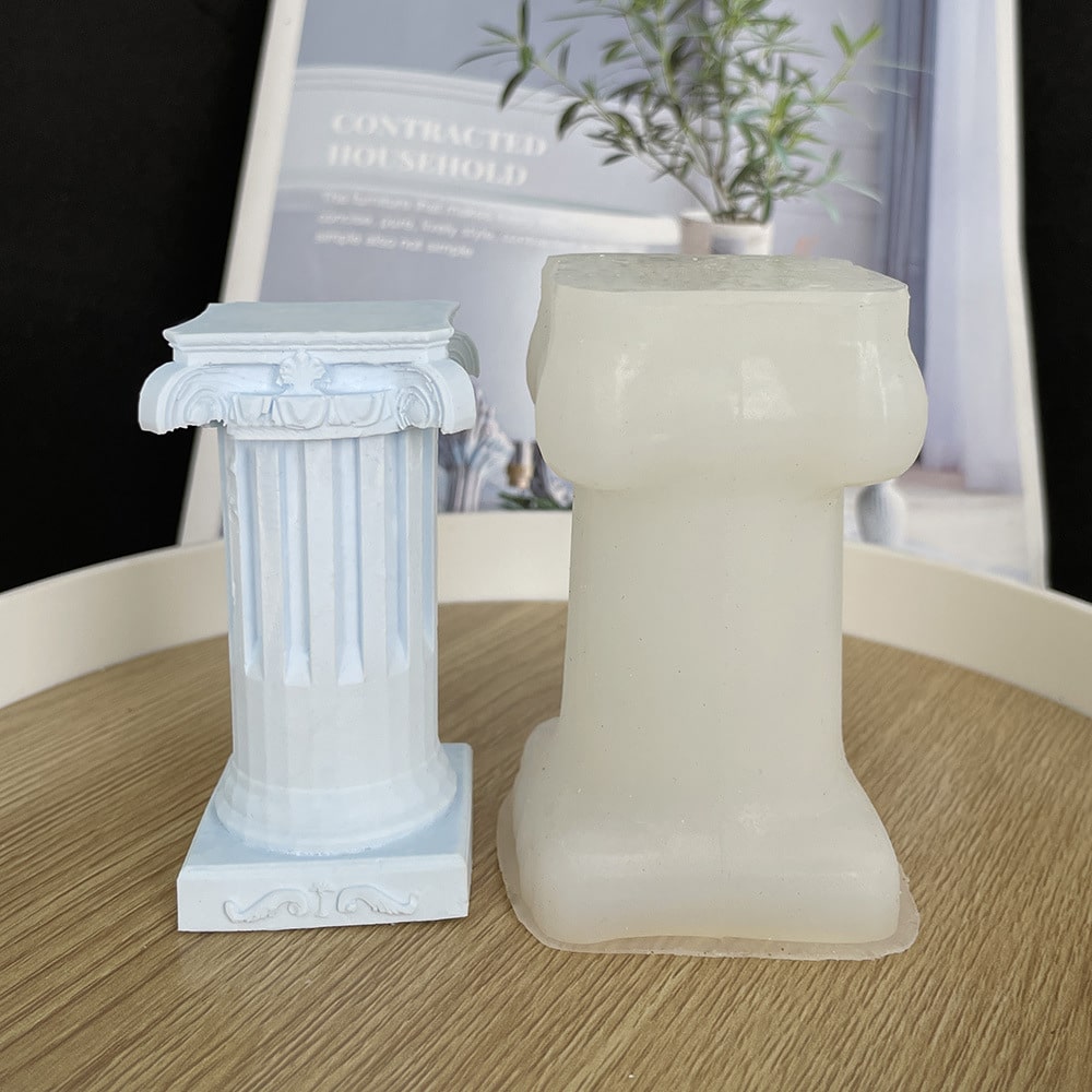 Roman Column Aromatherapy Candle Mold Nordic Column Aromatherapy Gypsum Decorative Ornaments Silicone Mold 8439