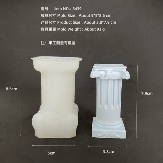 Roman Column Aromatherapy Candle Mold Nordic Column Aromatherapy Gypsum Decorative Ornaments Silicone Mold 8439