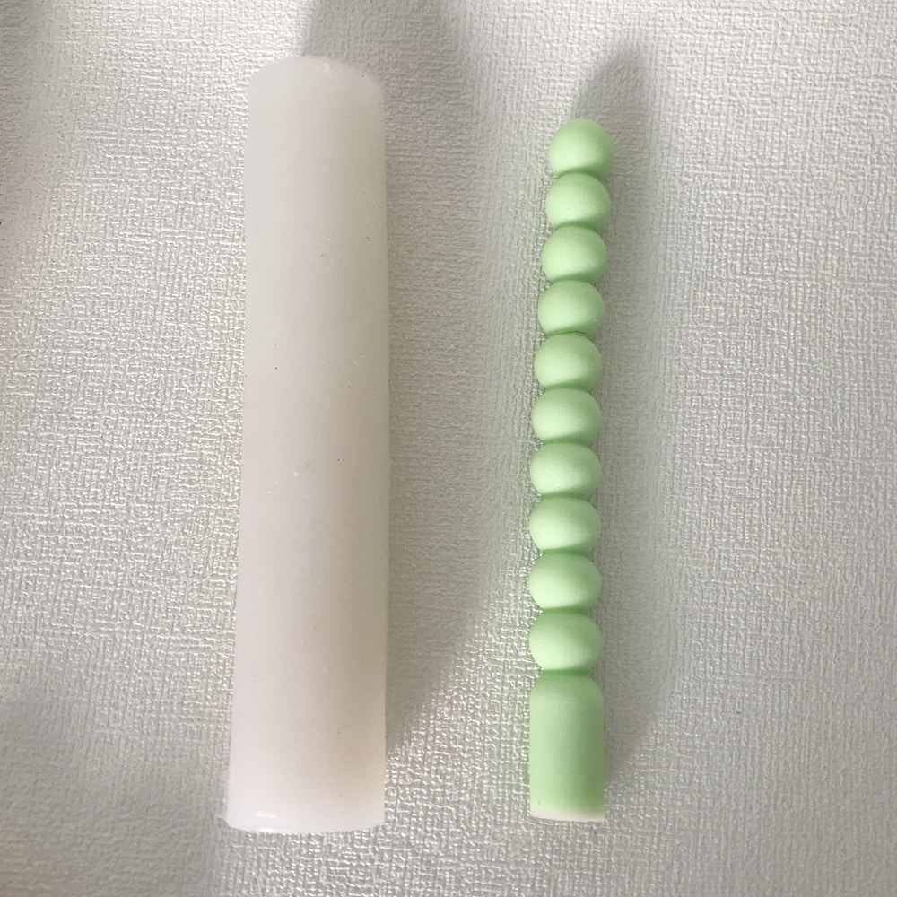 Round Bead Aromatherapy Candle Mold Nordic Style Long Candle Silicone Mold 8601