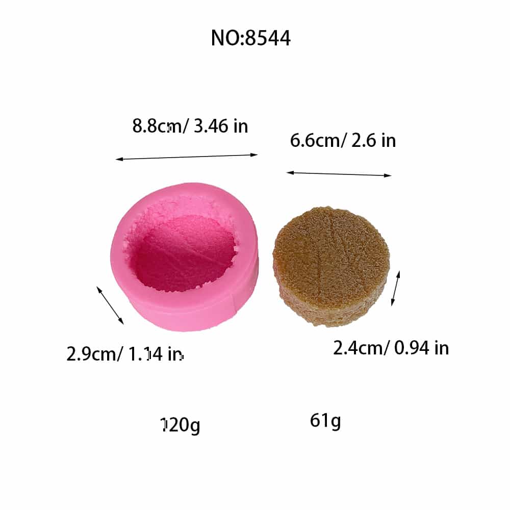 Simulated Cake Embryo, Toast, Candle, Silicone Mold, Chocolate Pastry, Cake Decoration, Baking Mold 8545
