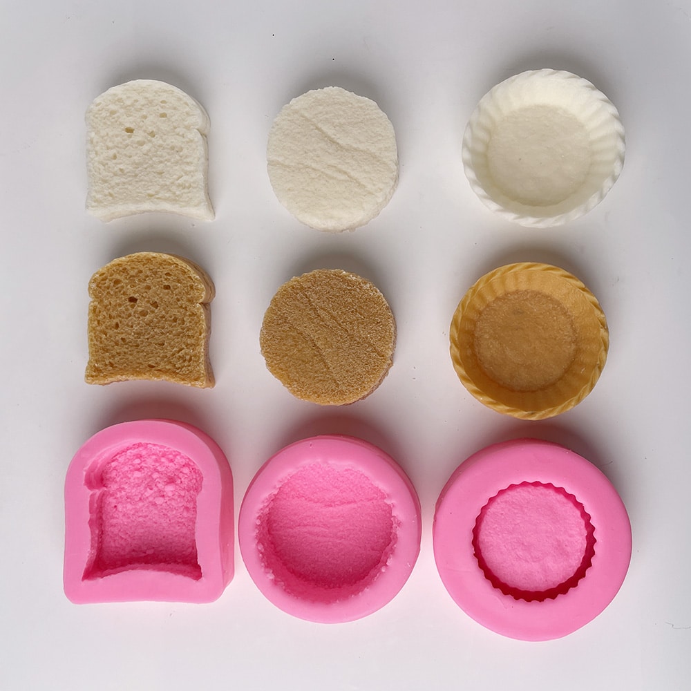Simulated Cake Embryo, Toast, Candle, Silicone Mold, Chocolate Pastry, Cake Decoration, Baking Mold 8545