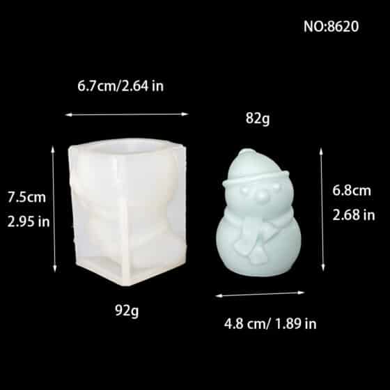 Star Christmas Tree Hat Snowman Candle Silicone Mold Christmas Aromatherapy Plaster Expanded Fragrance Stone Decoration Mold 8619