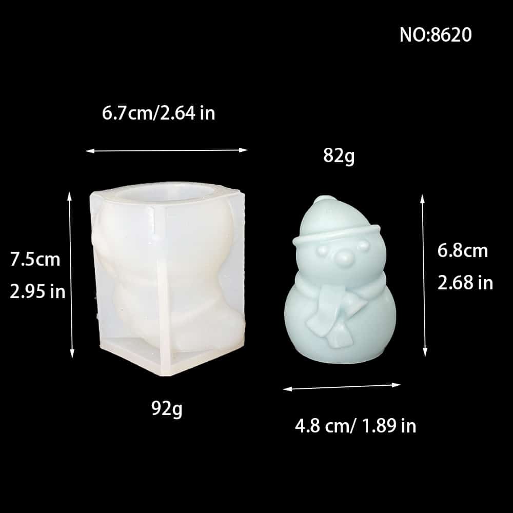 Star Christmas Tree Hat Snowman Candle Silicone Mold Christmas Aromatherapy Plaster Expanded Fragrance Stone Decoration Mold 8621
