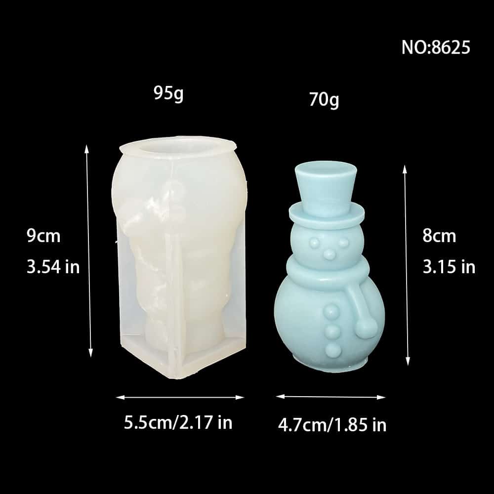 Star Christmas Tree Hat Snowman Candle Silicone Mold Christmas Aromatherapy Plaster Expanded Fragrance Stone Decoration Mold 8621