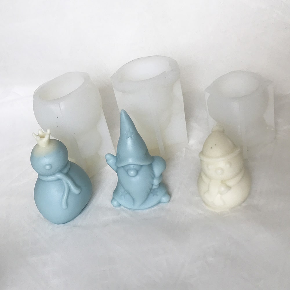 Star Christmas Tree Hat Snowman Candle Silicone Mold Christmas Aromatherapy Plaster Expanded Fragrance Stone Decoration Mold 8623