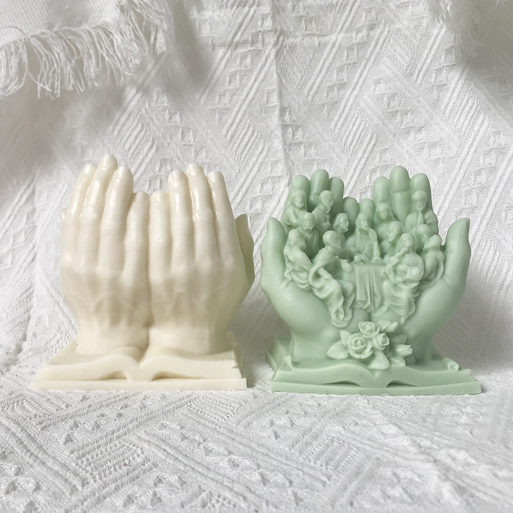 The Last Supper Figure Statue Silicone Candle Mold Resin Crafts Micro Landscape Decoration Gypsum Mold 8595