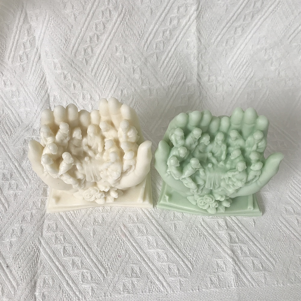 The Last Supper Figure Statue Silicone Candle Mold Resin Crafts Micro Landscape Decoration Gypsum Mold 8595