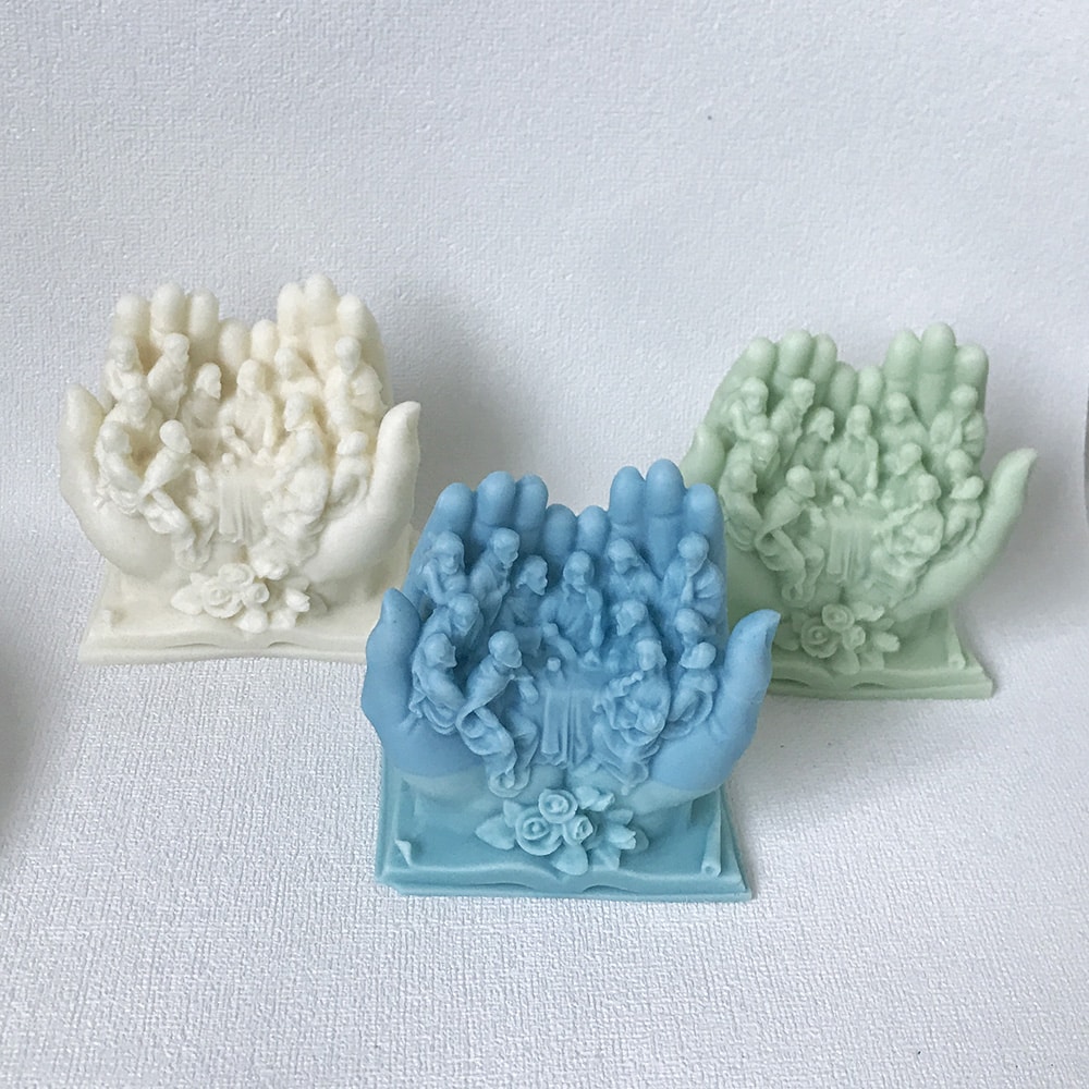 The Last Supper Figure Statue Silicone Candle Mold Resin Crafts Micro Landscape Decoration Gypsum Mold 8595