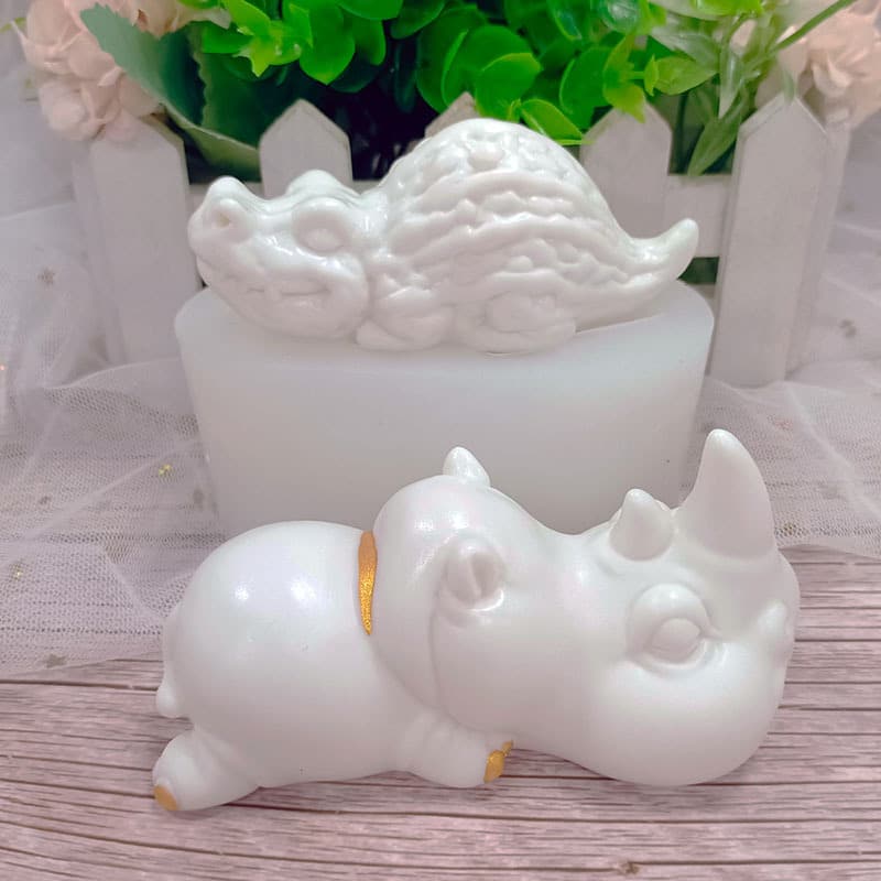 Crocodile Gypsum Silicone Mold Chocolate Soap Cement Drip Ornament Silicone Mold 8530