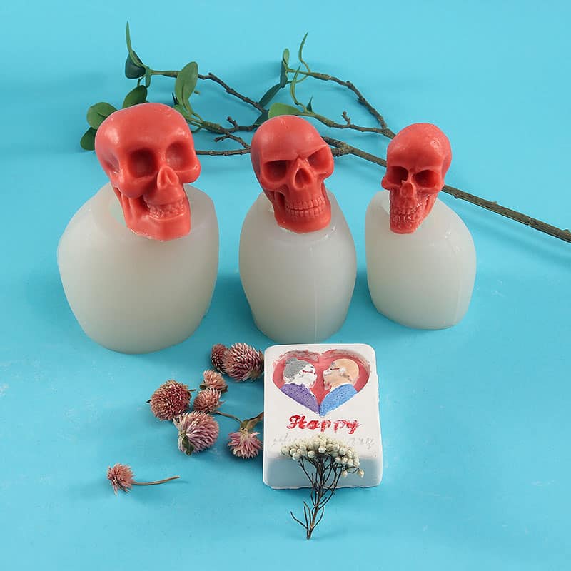 Candle Making Mold Diy Candle Mold Skull Silicone Mould Halloween Molds 8096s