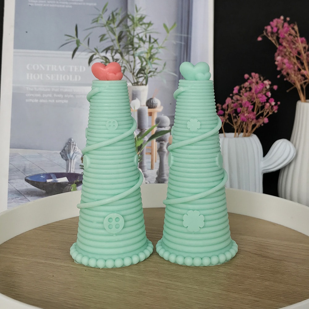Christmas Tree Candle Silicone Mold Diy Handmade Aromatherapy Christmas Decoration Gypsum Ornaments Drip Glue Making Mold 8562