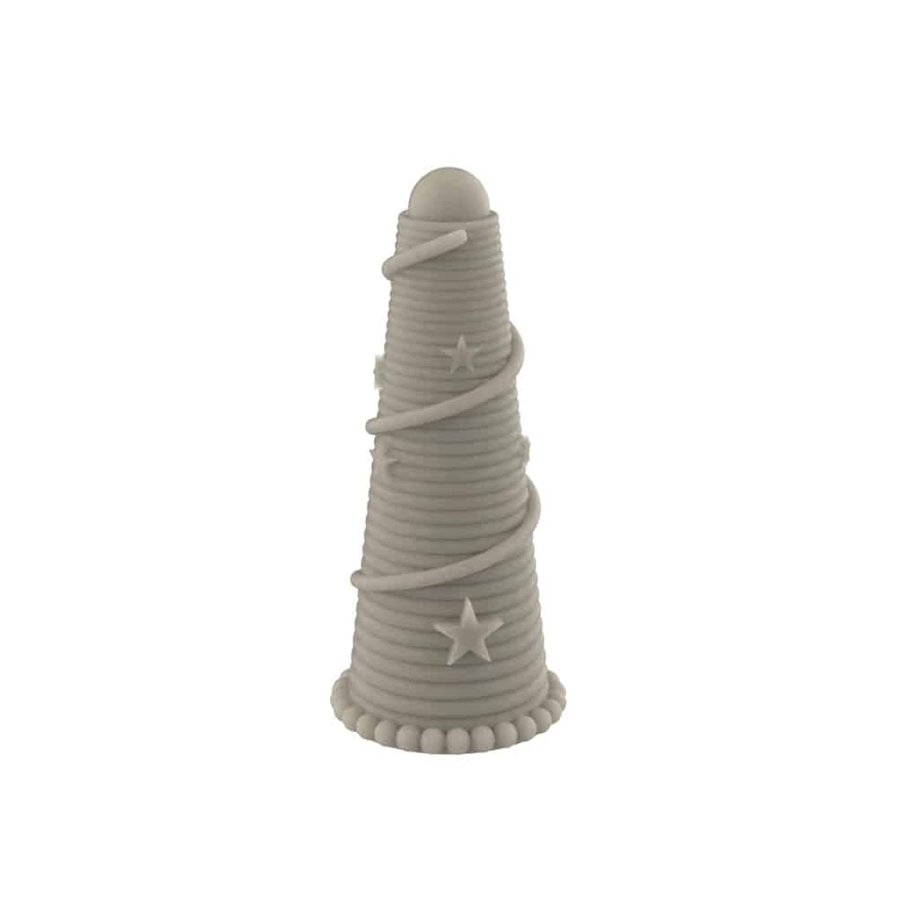 Round Headed Christmas Tree Candle Silicone Mold, Star Safety Buckle, Bell, Clover Christmas Mold 8573
