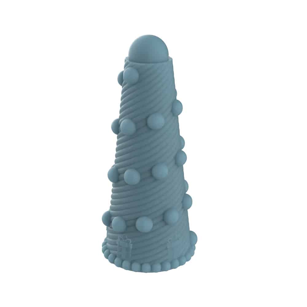 Round Headed Christmas Tree Candle Silicone Mold, Star Safety Buckle, Bell, Clover Christmas Mold 8576