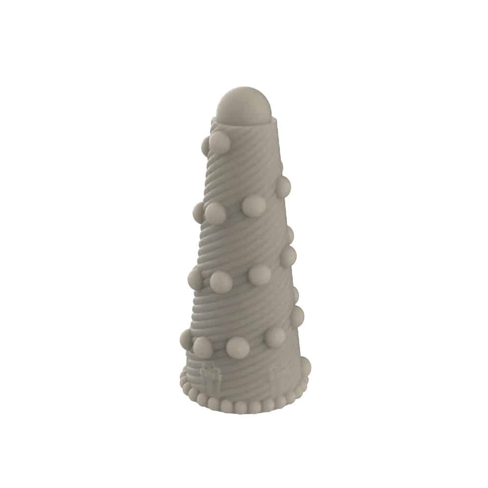 Round Headed Christmas Tree Candle Silicone Mold, Star Safety Buckle, Bell, Clover Christmas Mold 8576