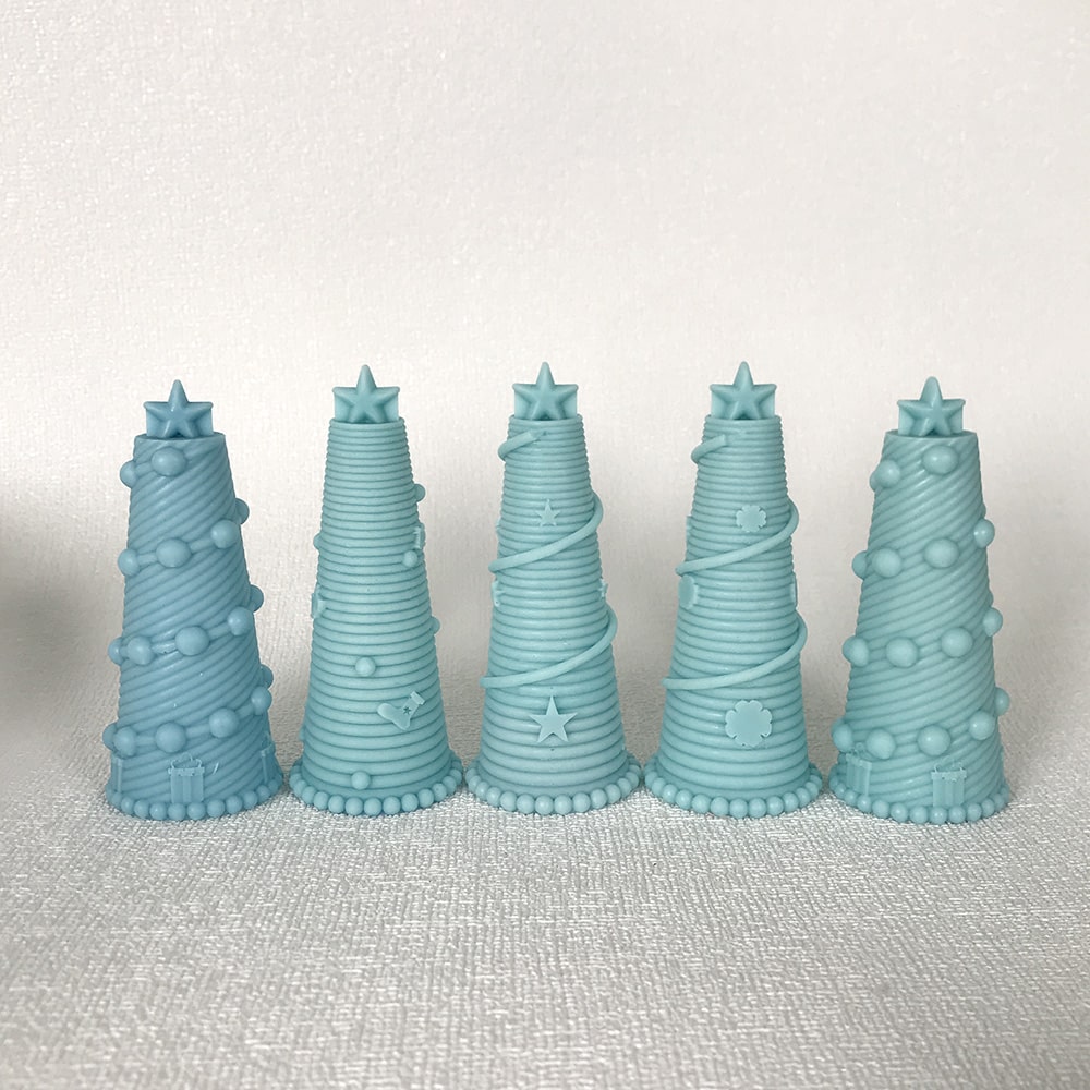 Star Christmas Tree Candle Silicone Mold Christmas Bell Socks Clover Safety Buckle Christmas Tube Gypsum Mold 8570