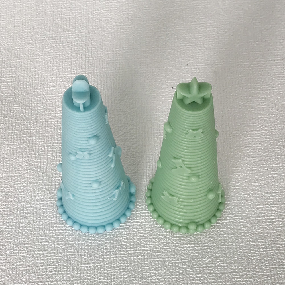 Star Christmas Tree Candle Silicone Mold Christmas Bell Socks Clover Safety Buckle Christmas Tube Gypsum Mold 8571