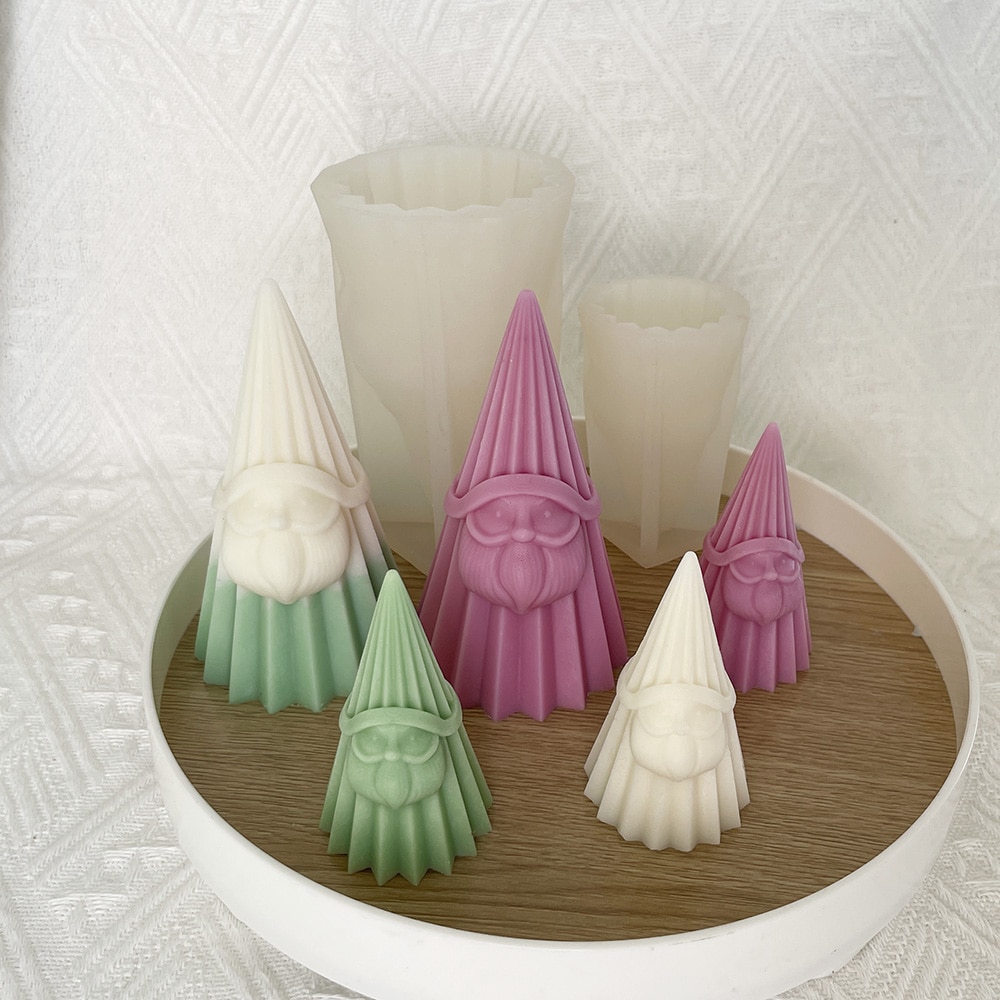Santa Claus Aromatherapy Candle Silicone Mold Diy Handmade Christmas Gift Expanding Stone Grinding Tool 8662s