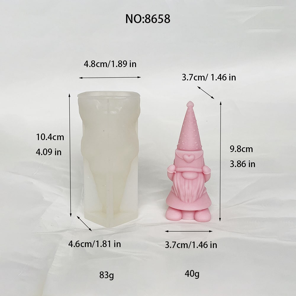 Envelope Love Dwarf Silicone Mold Ground Elf Faceless Old Man Valentine's Day Aromatherapy Candle With Hand Gift Mold 8658