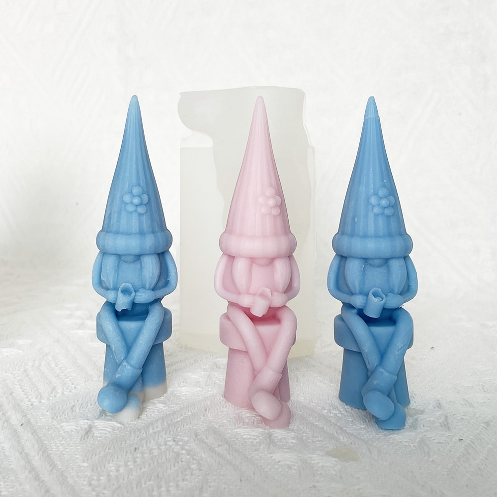 Flower Doll Silicone Mold Goblin Dwarf Diy Valentine's Day Aromatherapy Candle Hand Gift Mold 8666