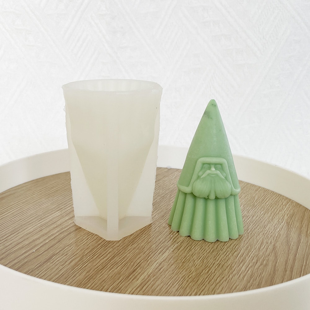 Long Beard Santa Claus Aromatherapy Candle Mold Handmade Soap Diy Christmas Companion Gift Decoration Silicone Mold 8663s
