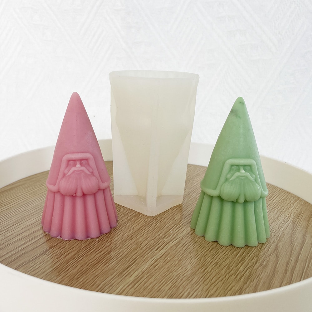 Long Beard Santa Claus Aromatherapy Candle Mold Handmade Soap Diy Christmas Companion Gift Decoration Silicone Mold 8663s