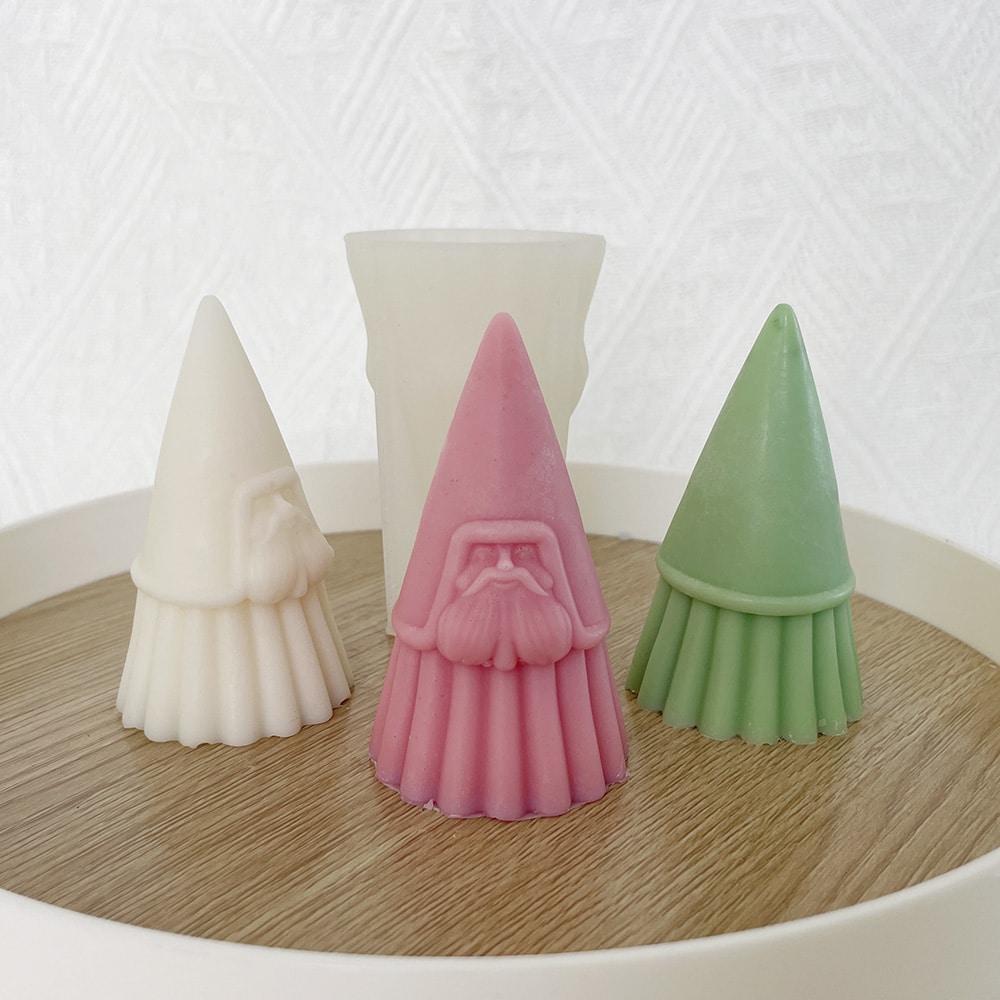 Long Beard Santa Claus Aromatherapy Candle Mold Handmade Soap Diy Christmas Companion Gift Decoration Silicone Mold 8663s
