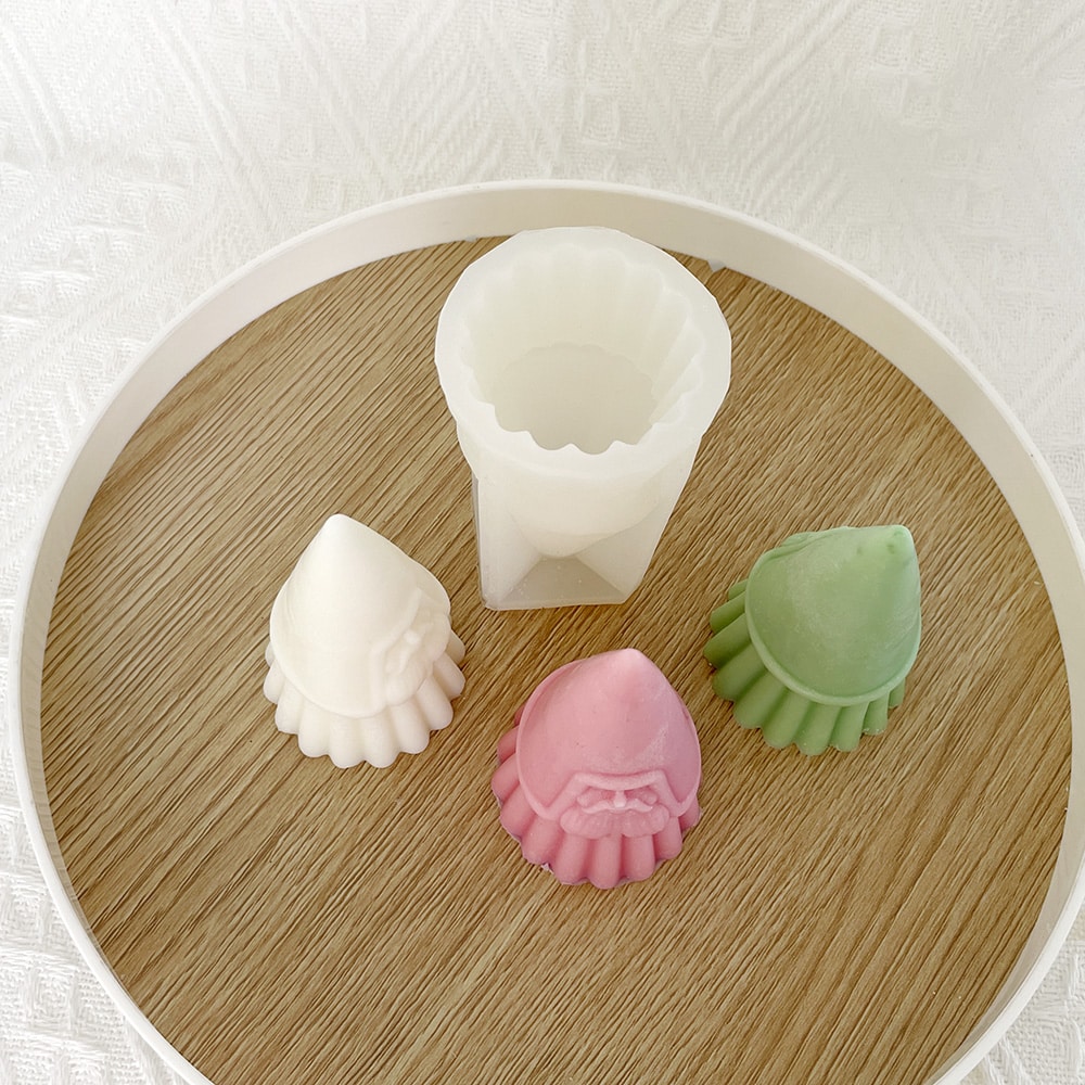 Long Beard Santa Claus Aromatherapy Candle Mold Handmade Soap Diy Christmas Companion Gift Decoration Silicone Mold 8663s
