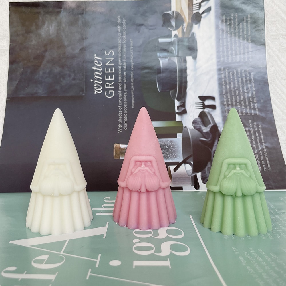 Long Beard Santa Claus Aromatherapy Candle Mold Handmade Soap Diy Christmas Companion Gift Decoration Silicone Mold 8663s