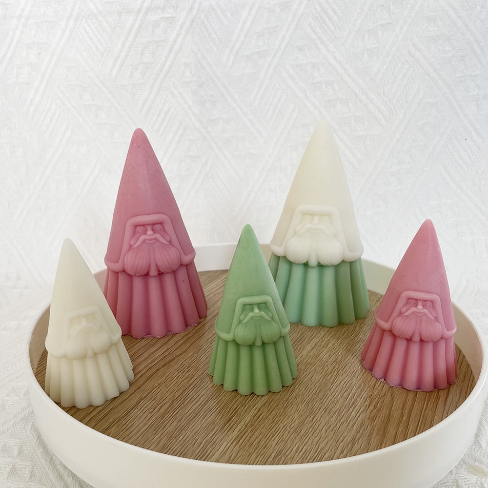 Long Beard Santa Claus Aromatherapy Candle Mold Handmade Soap Diy Christmas Companion Gift Decoration Silicone Mold 8663s