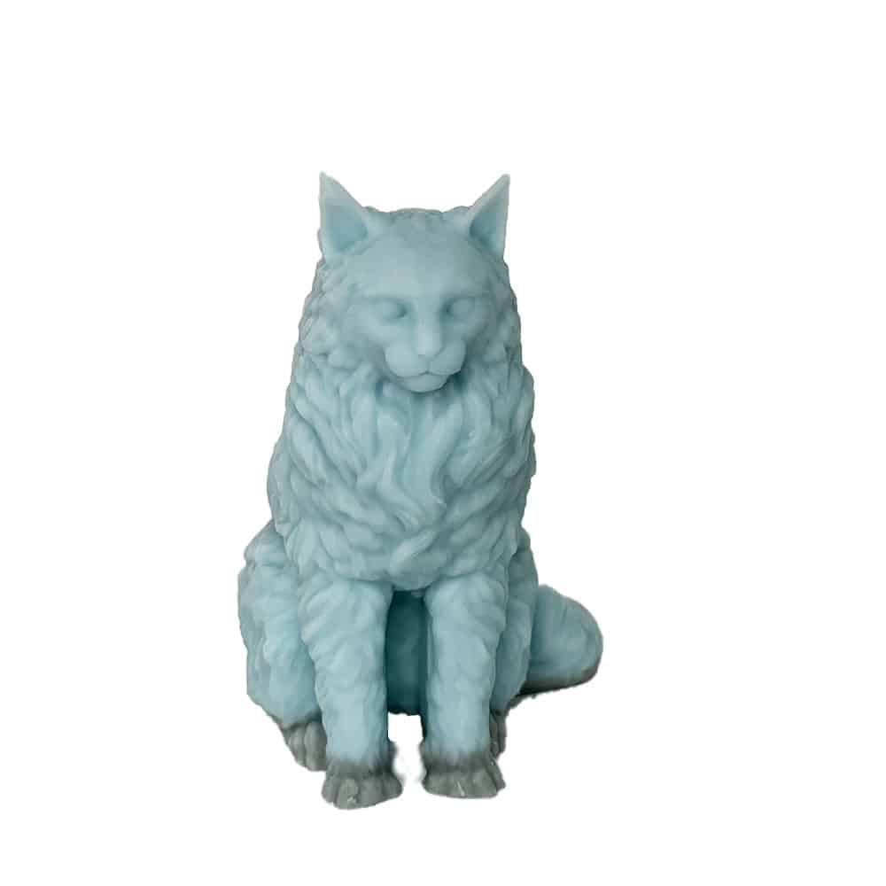 Maine Cat Candle Silicone Mold Animal Decoration Gypsum Aromatherapy Sitting Big Tail Cat Mold 8611