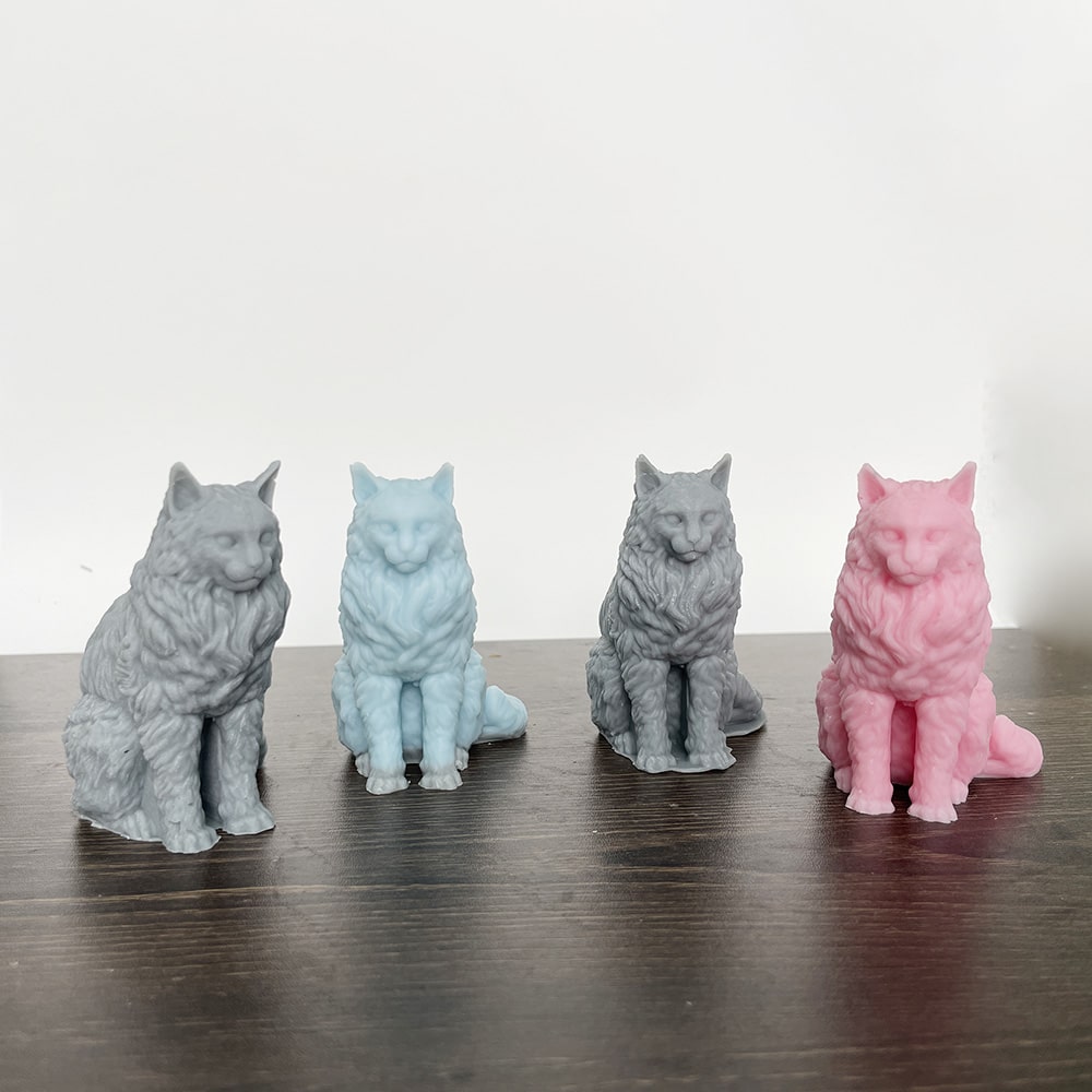 Maine Cat Candle Silicone Mold Animal Decoration Gypsum Aromatherapy Sitting Big Tail Cat Mold 8611