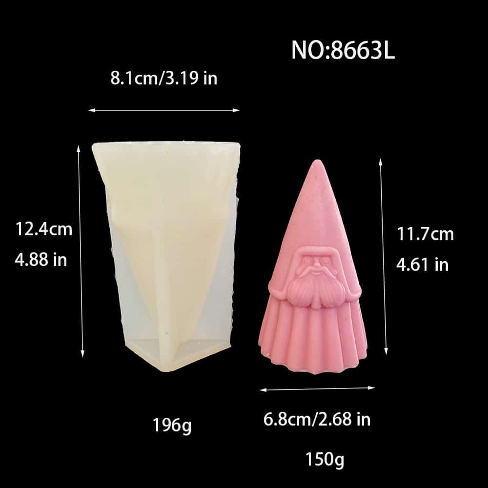 Santa Claus Candle Aromatherapy Mold Creative Christmas Decoration Resin Decoration Mold 8663l