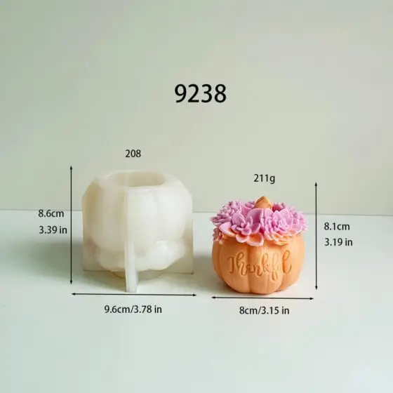 pumpkin container silicone mold 9238