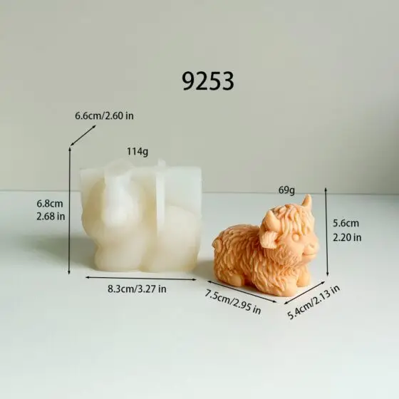 highland cow silicone mold 9253