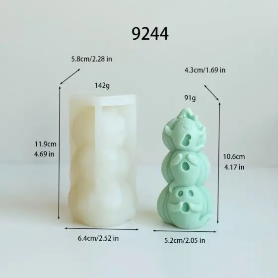 stacked ghost silicone mold 9244