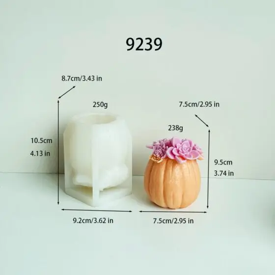 pumpkin planter silicone mold 9239
