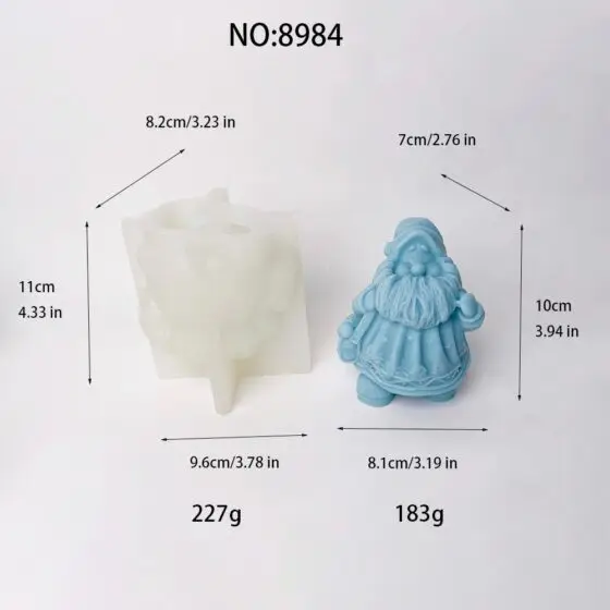 santa claus silicone mold - christmas - 8984 | baike silicone mold manufacturer