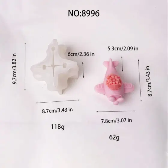 airplane silicone mold - cute plane - 8996 | baike silicone mold manufacturer