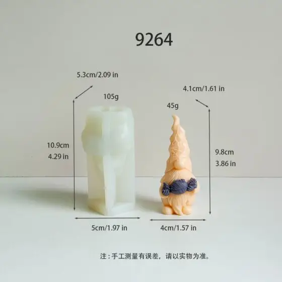 gnome with candy silicone mold - 9264 | baike silicone mold manufacturer