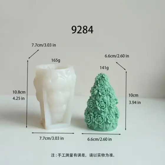 rose flower tower silicone mold - 9284 | baike silicone mold manufacturer