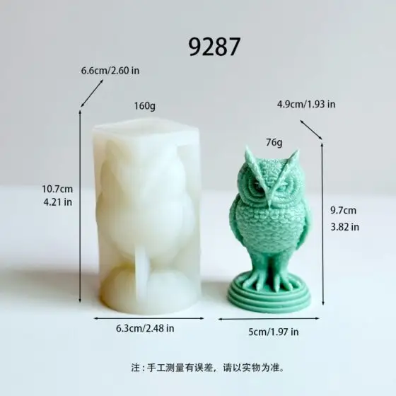 owl silicone mold - 9287 | baike silicone mold manufacturer